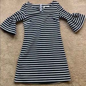 Adorable navy and white striped dress